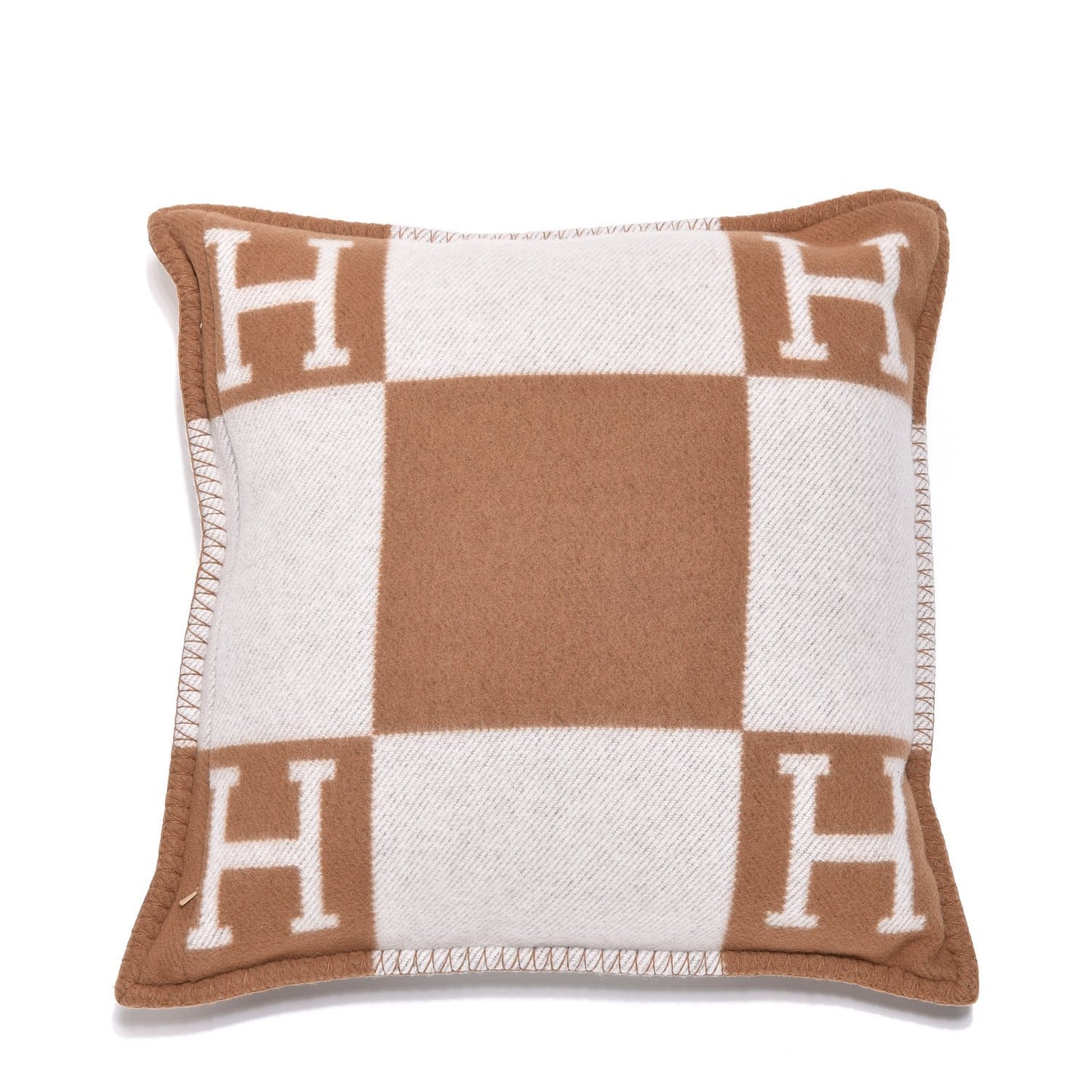 Wool Cashmere Avalon Pillow PM Ecru Camel