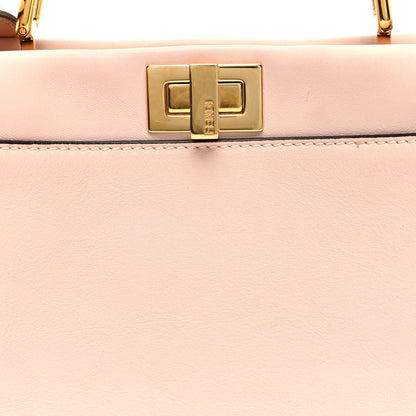 Fendi Vitello Seta Canvas FF Embroidered Mini Peekaboo Iconic Satchel Rosa Confetto 8 of 10