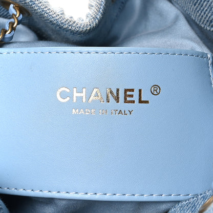 Chanel Washed Denim Quilted Medium Chanel 25 Handbag Blue 6 of 11