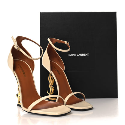 Saint Laurent Calfskin 110 Opyum Sandals 40 Real Beige 10 of 10