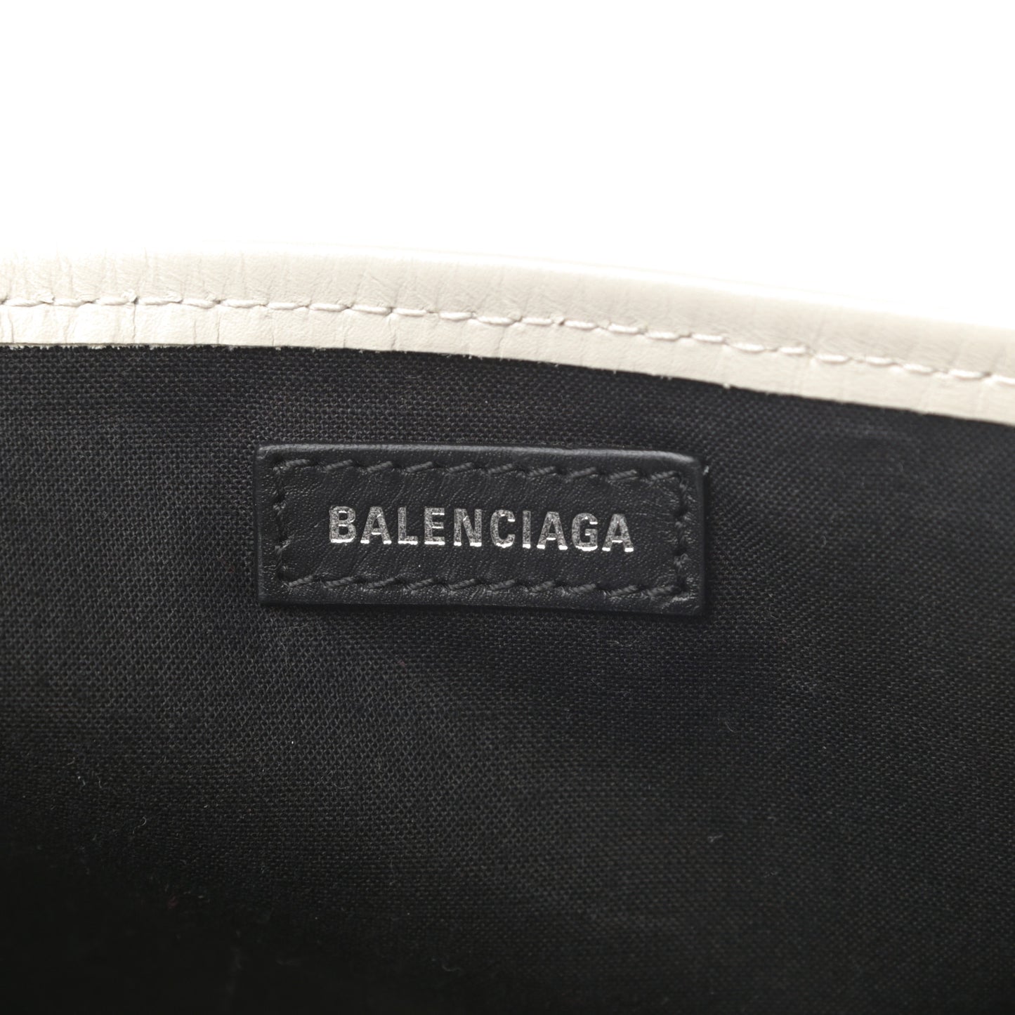 Cotton Canvas Calfskin Navy Cabas XS Natural