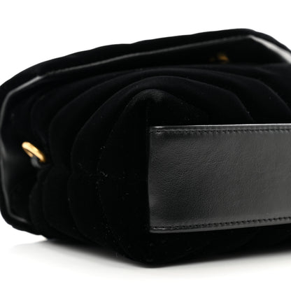 Saint Laurent Velvet Y Quilted Monogram Toy Loulou Chain Satchel French Black 8 of 9