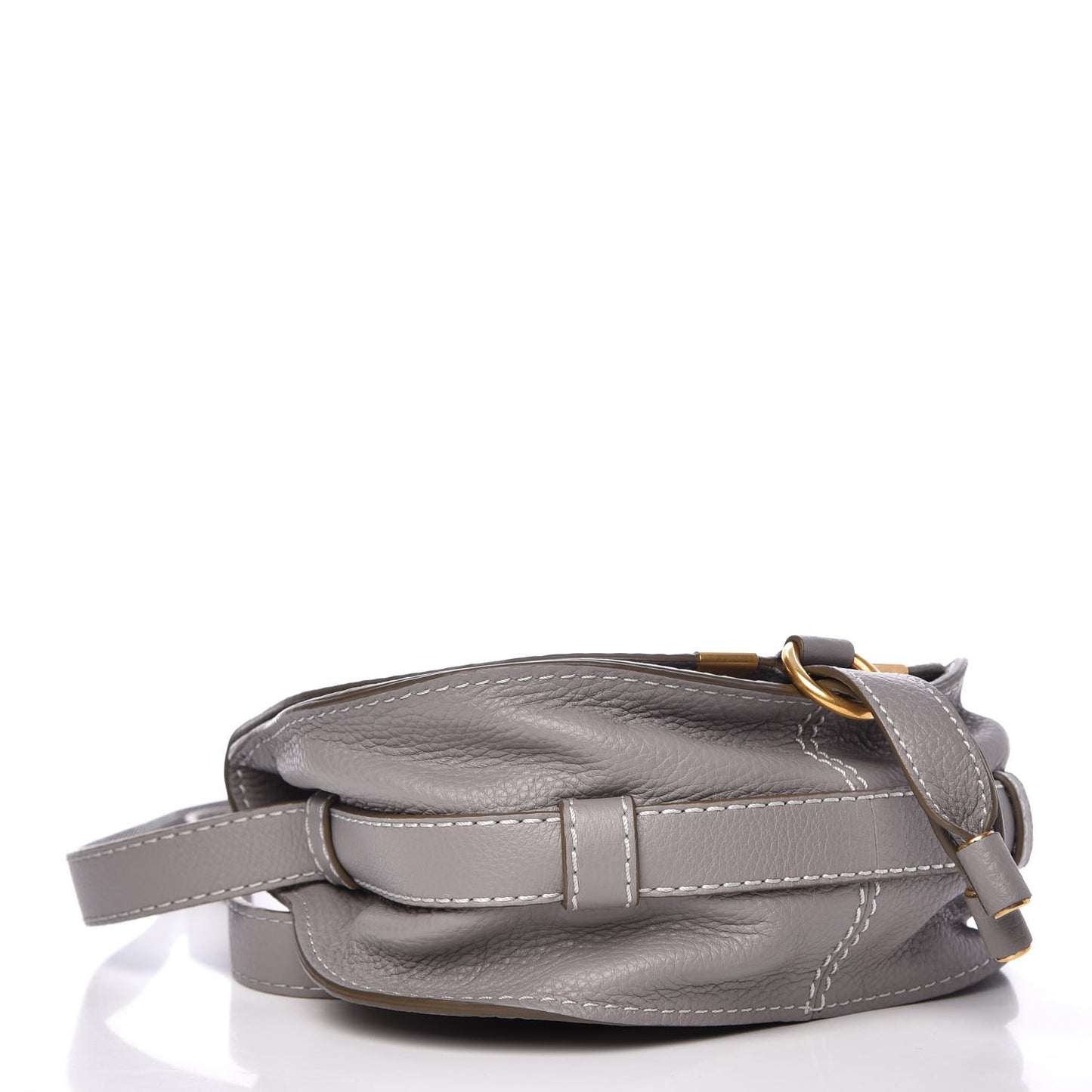 Calfskin Mini Marcie Round Crossbody Bag Cashmere Grey