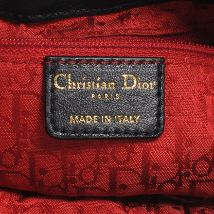 Christian Dior Lambskin Cannage Shoulder Bag Black 6 of 7