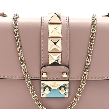 Valentino Garavani Vitello Small Glam Lock Rockstud Flap Poudre 7 of 9