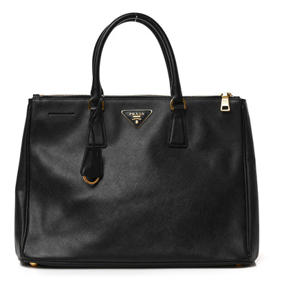Prada Saffiano Medium Galleria Double Zip Tote Black 1 of 8