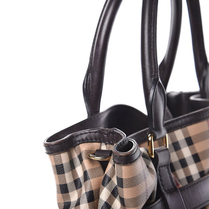 Burberry Haymarket Check Medium Golderton Tote Chocolate 7 of 15