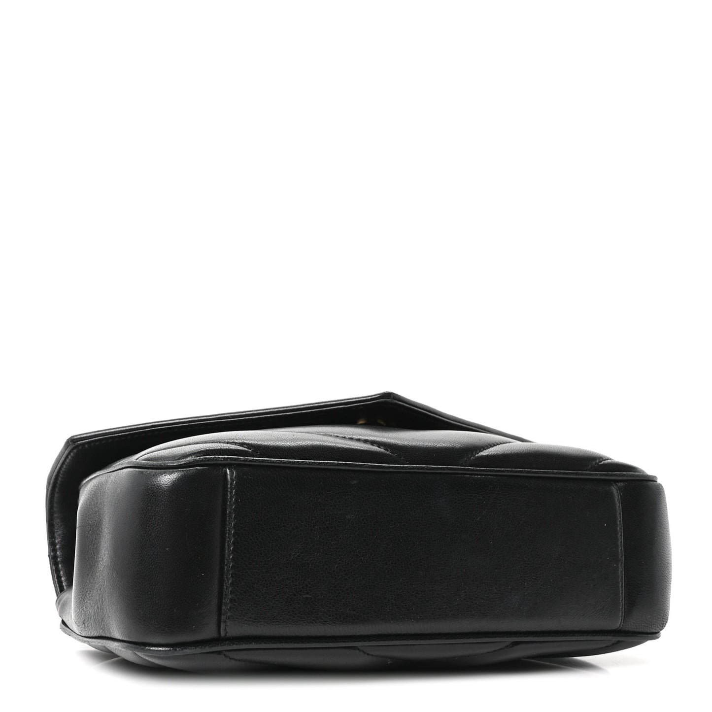 Lambskin Chevron Quilted Small Loulou Black