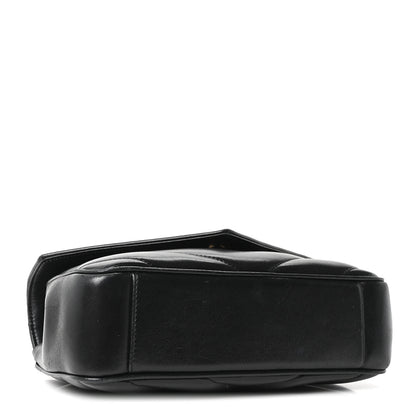 Saint Laurent Lambskin Chevron Quilted Small Loulou Black 5 of 11