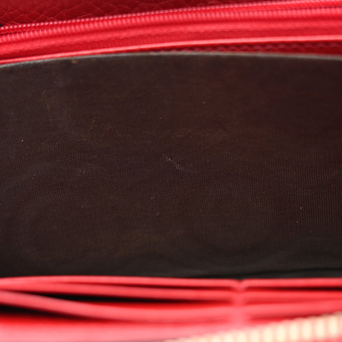 Pebbled Calfskin Soho Zip Around Wallet Red