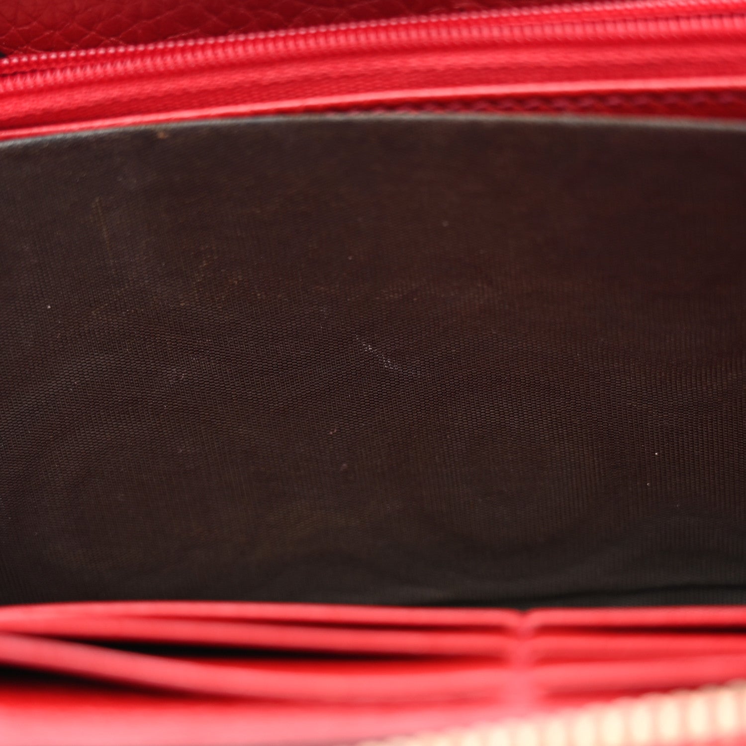 Gucci Pebbled Calfskin Soho Zip Around Wallet Red 8 of 14