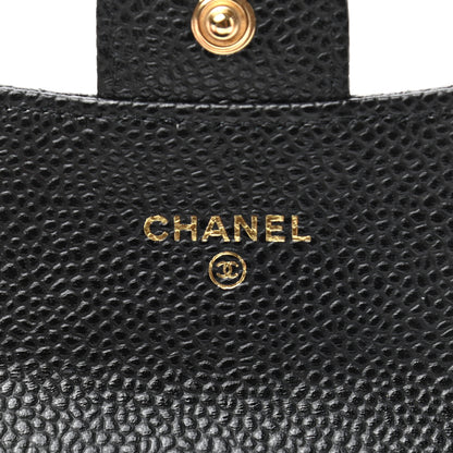 Chanel Caviar Quilted Flap Card Holder Wallet Black 6 of 8