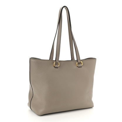 Prada Vitello Daino Embossed Logo Tote Argilla 2 of 8