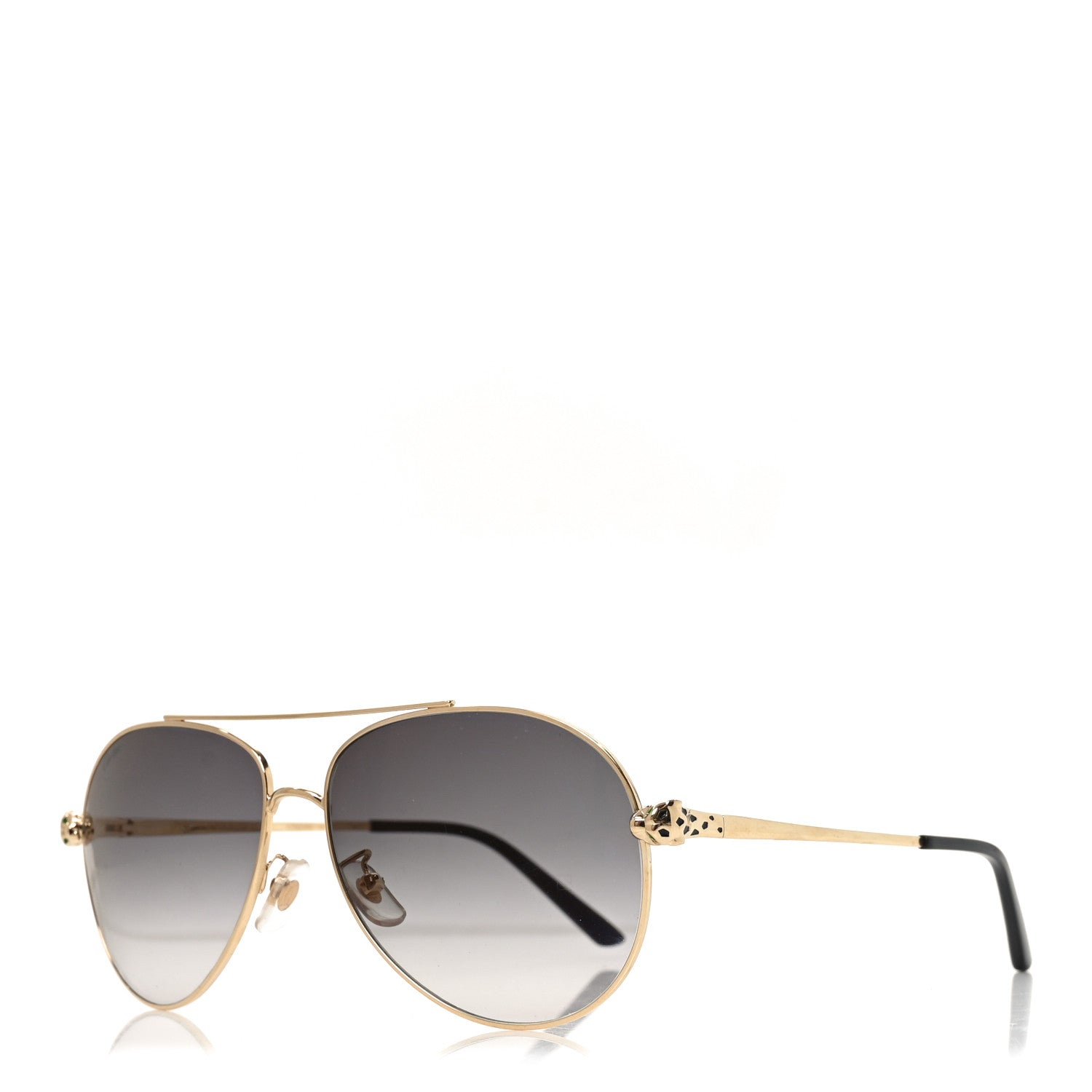 Cartier Panthere De Cartier Aviator Sunglasses CT0233S Gold 1 of 7