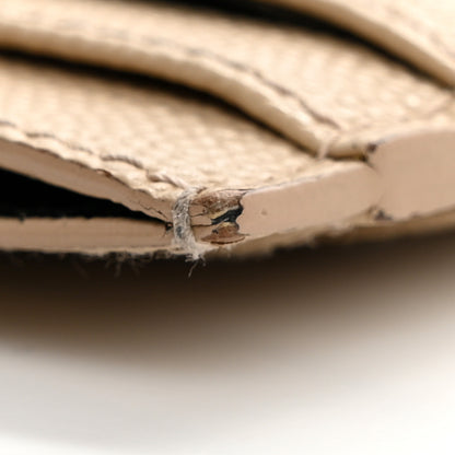 Saint Laurent Grain De Poudre Matelasse Chevron Monogram Credit Card Case Nude Powder 13 of 14