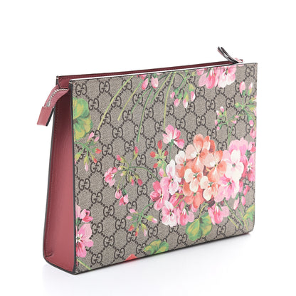 Gucci GG Supreme Monogram Blooms Large Cosmetic Case Beige Multicolor Dry Rose 2 of 7
