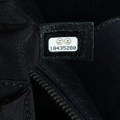 Chanel Calfskin Quilted Double Stitch Large Boy Tote Black 7 of 7