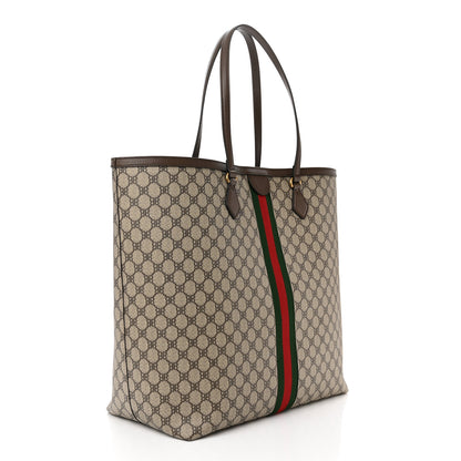 Gucci X BALENCIAGA BB Supreme Monogram Web Large Ophidia Shopping Tote Beige New Acero 3 of 11