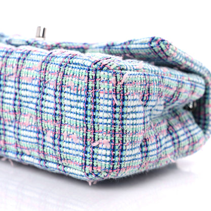 Chanel Tweed Quilted Mini Rectangular Flap Blue 9 of 9