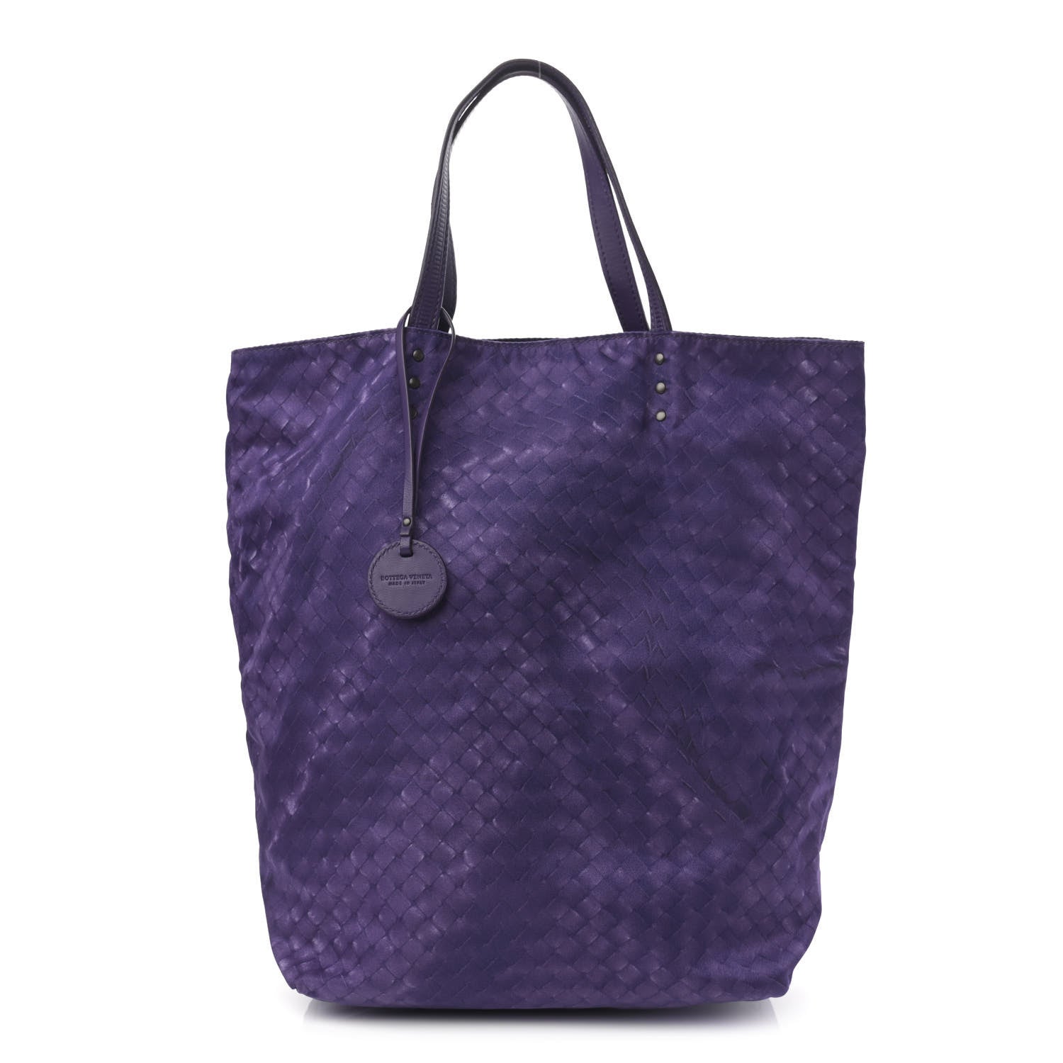 Bottega Veneta Nylon Intrecciolusion Vertical Tote Plum 2 of 12