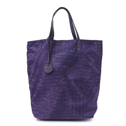 Bottega Veneta Nylon Intrecciolusion Vertical Tote Plum 2 of 12