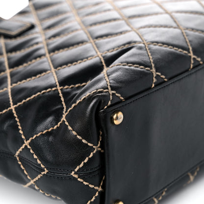 Chanel Calfskin Wild Stitch Large Tote Black 9 of 15
