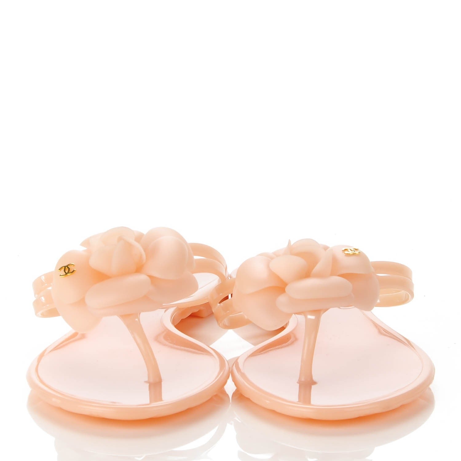 Chanel Jelly Camellia Thong Sandals 38 Pink 2 of 8