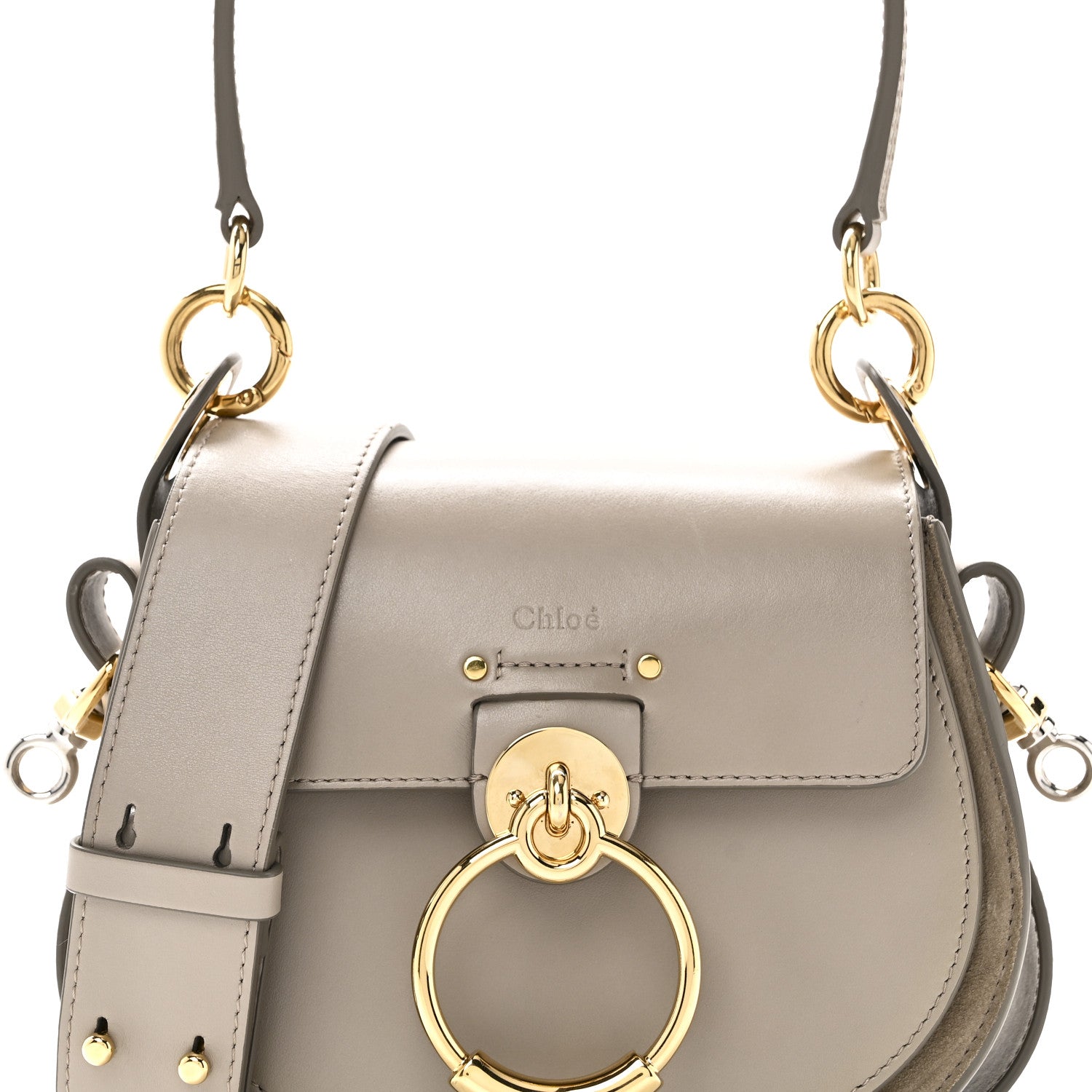 Chloe Calfskin Small Tess Bag Motty Grey 7 of 9