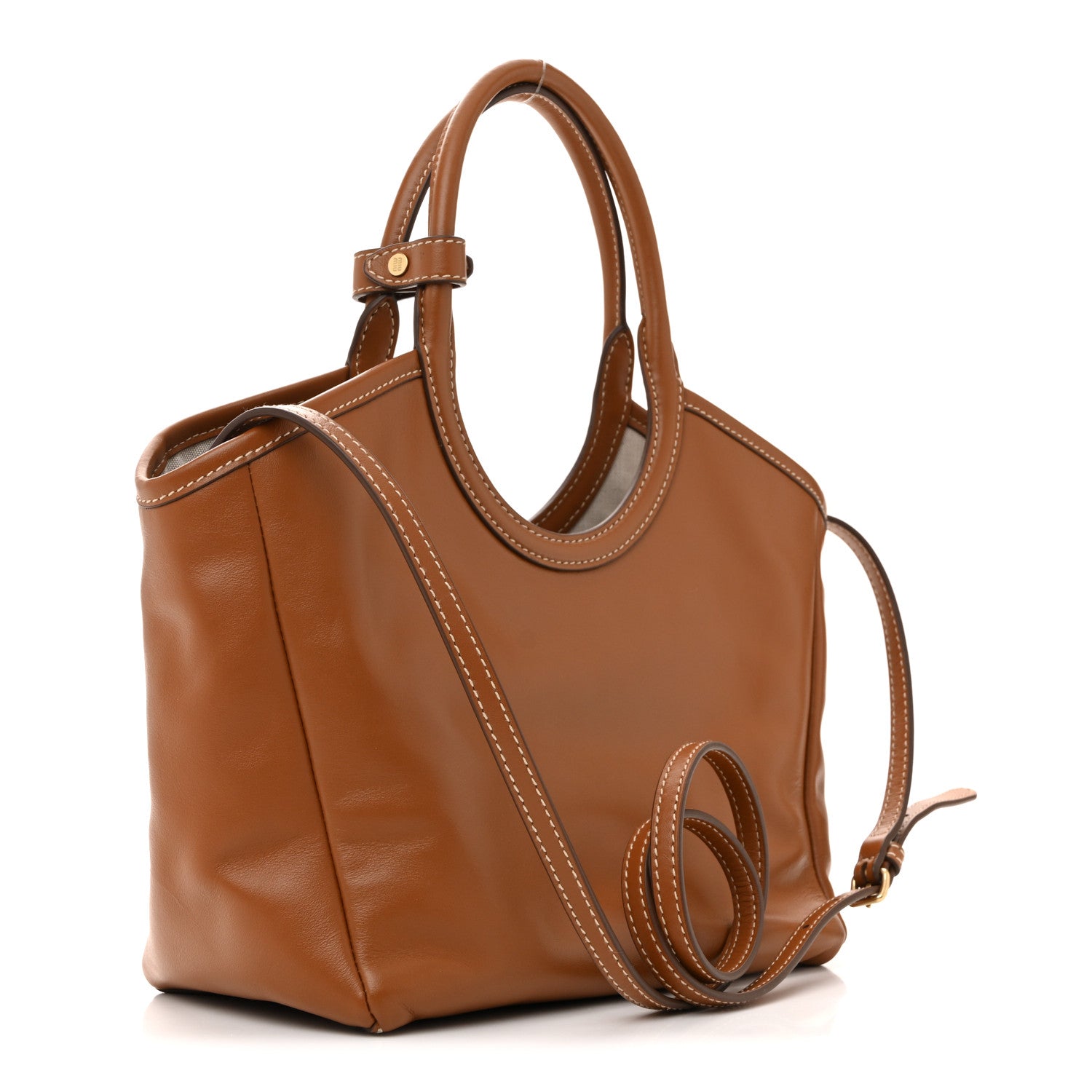 Miu Miu Soft Calf Softy Small Ivy Tote Bag Caramel 3 of 9