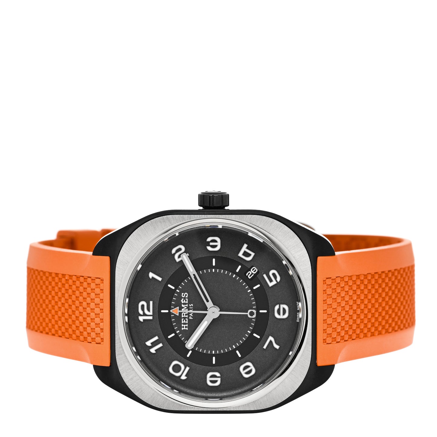 DLC Coated Titanium Rubber 39mm H08 Automatic Watch Orange