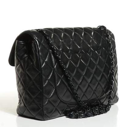 Chanel Lambskin Quilted Jumbo Single Flap So Black 3 of 11