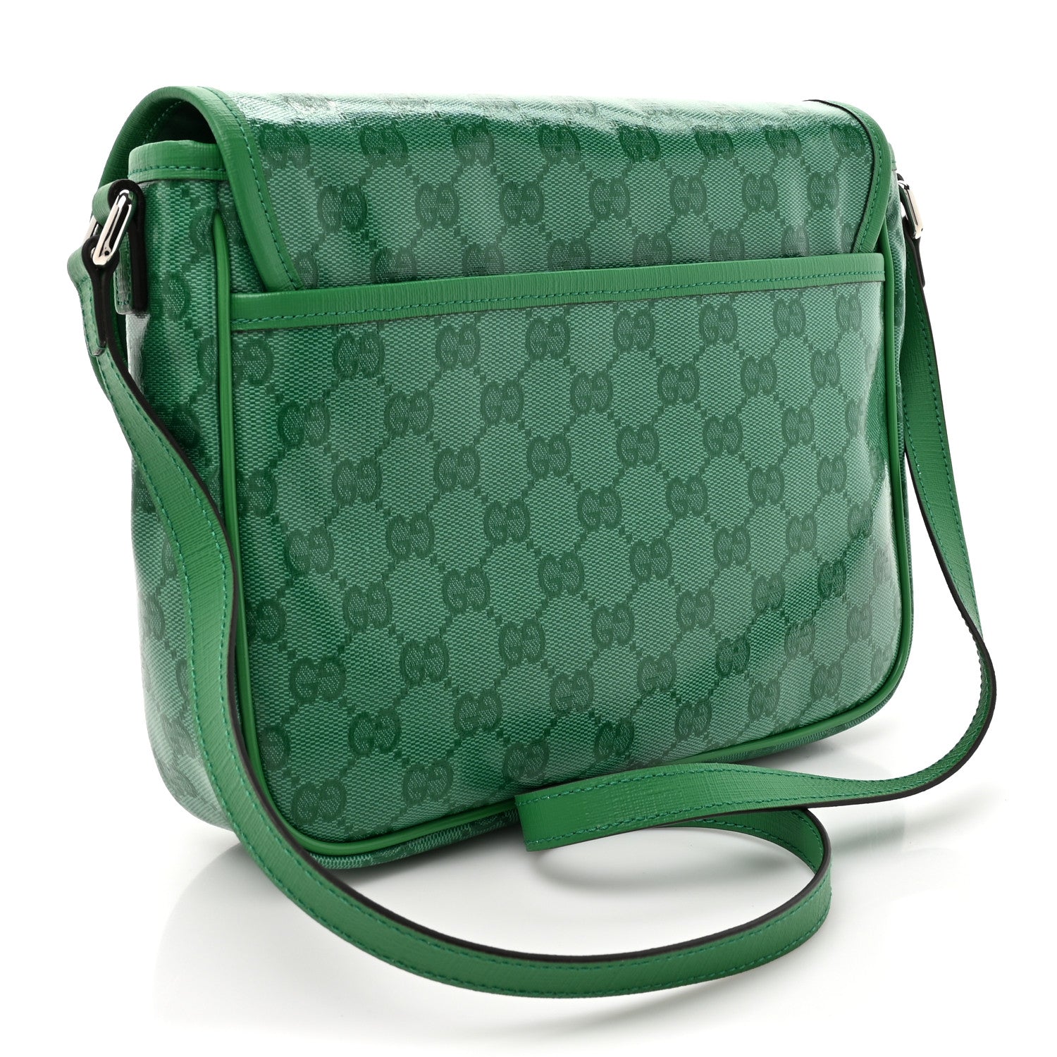 Gucci Monogram GG Childrens Messenger Bag Green 3 of 10