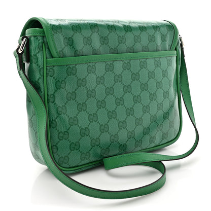 Gucci Monogram GG Childrens Messenger Bag Green 3 of 10