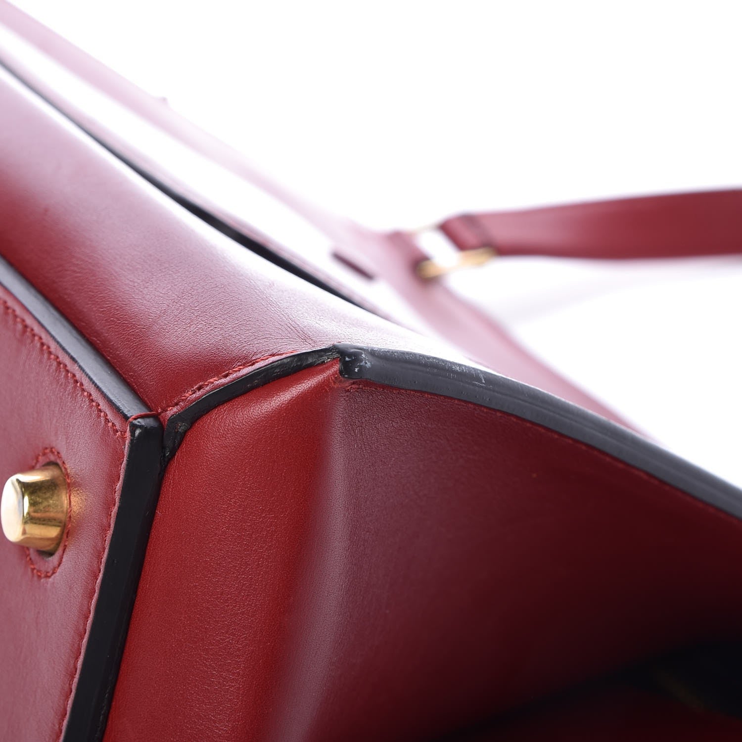 Celine Smooth Calfskin Large Edge Shoulder Bag Red 17 of 18