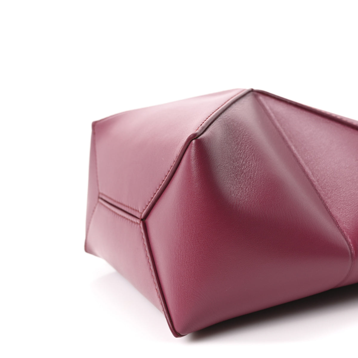 Loewe Shiny Calfskin Mini Puzzle Fold Tote Dark Burgundy 8 of 8