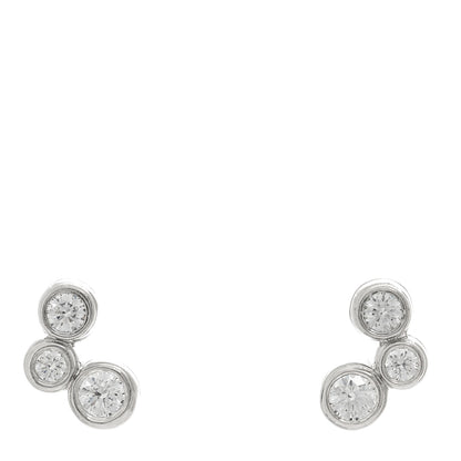 Tiffany Platinum Diamond Bubbles Stud Earrings 1 of 4