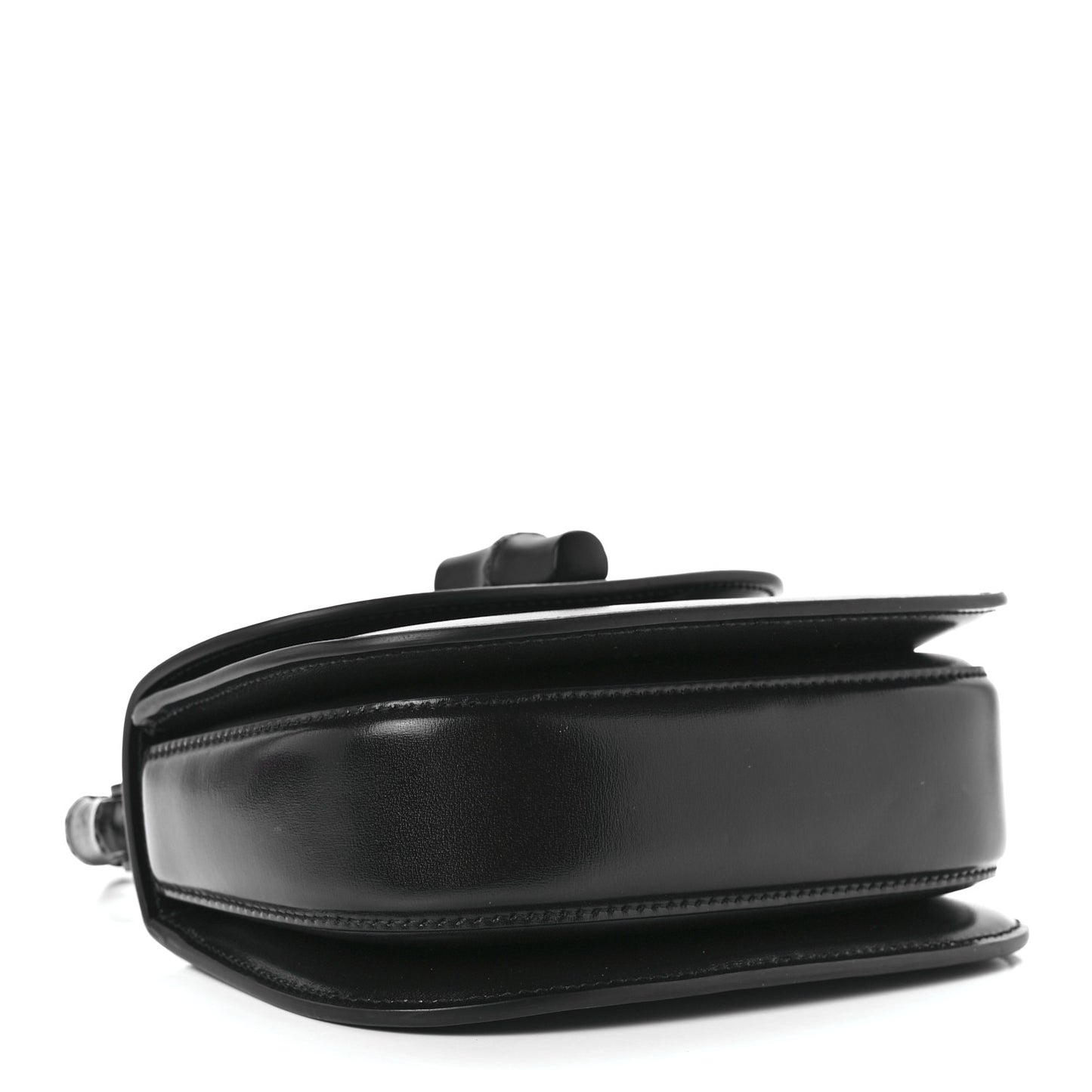 Boarded Dyana Lux Calfskin Web Monochrome Mini Bamboo 1947 Top Handle Bag Black