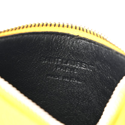 Saint Laurent Grained Calfskin 5 Fragments Zip Pouch Card Holder Sunflower 6 of 7