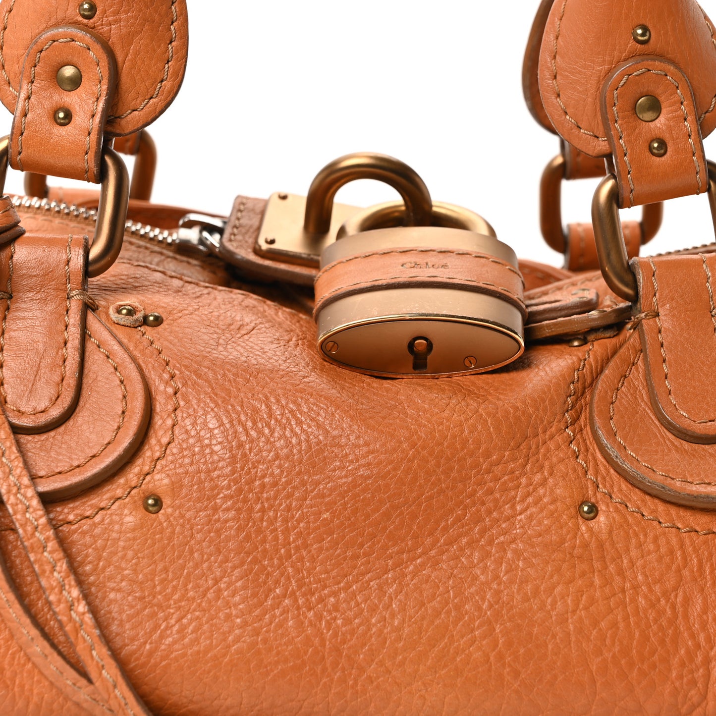 Calfskin Medium Paddington Satchel Tan
