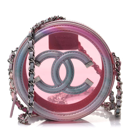 Chanel PVC Lambskin Filigree Round Clutch With Chain Pink 1 of 10