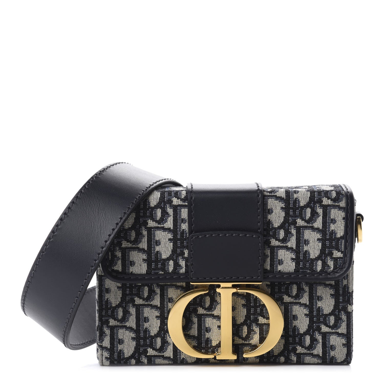 Christian Dior Oblique 30 Montaigne Box Bag Blue 1 of 10