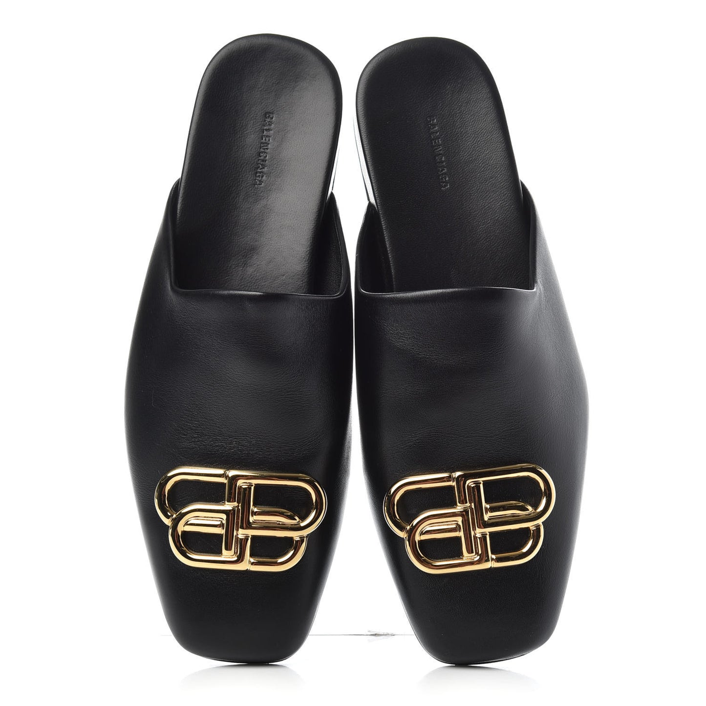 Calfskin BB Mules 35.5 Black