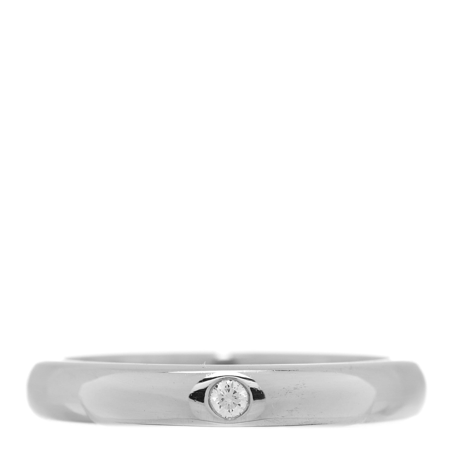 Tiffany Platinum Diamond Elsa Peretti Band Ring 45 3.5 1 of 4