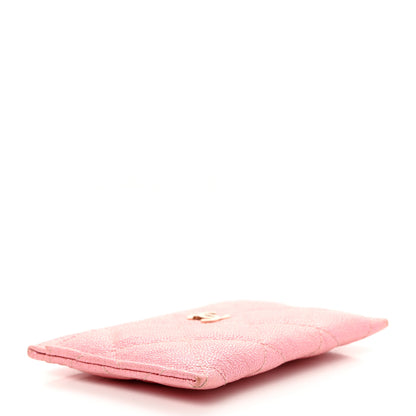 Chanel Iridescent Caviar Quilted Card Holder Pink 4 of 12