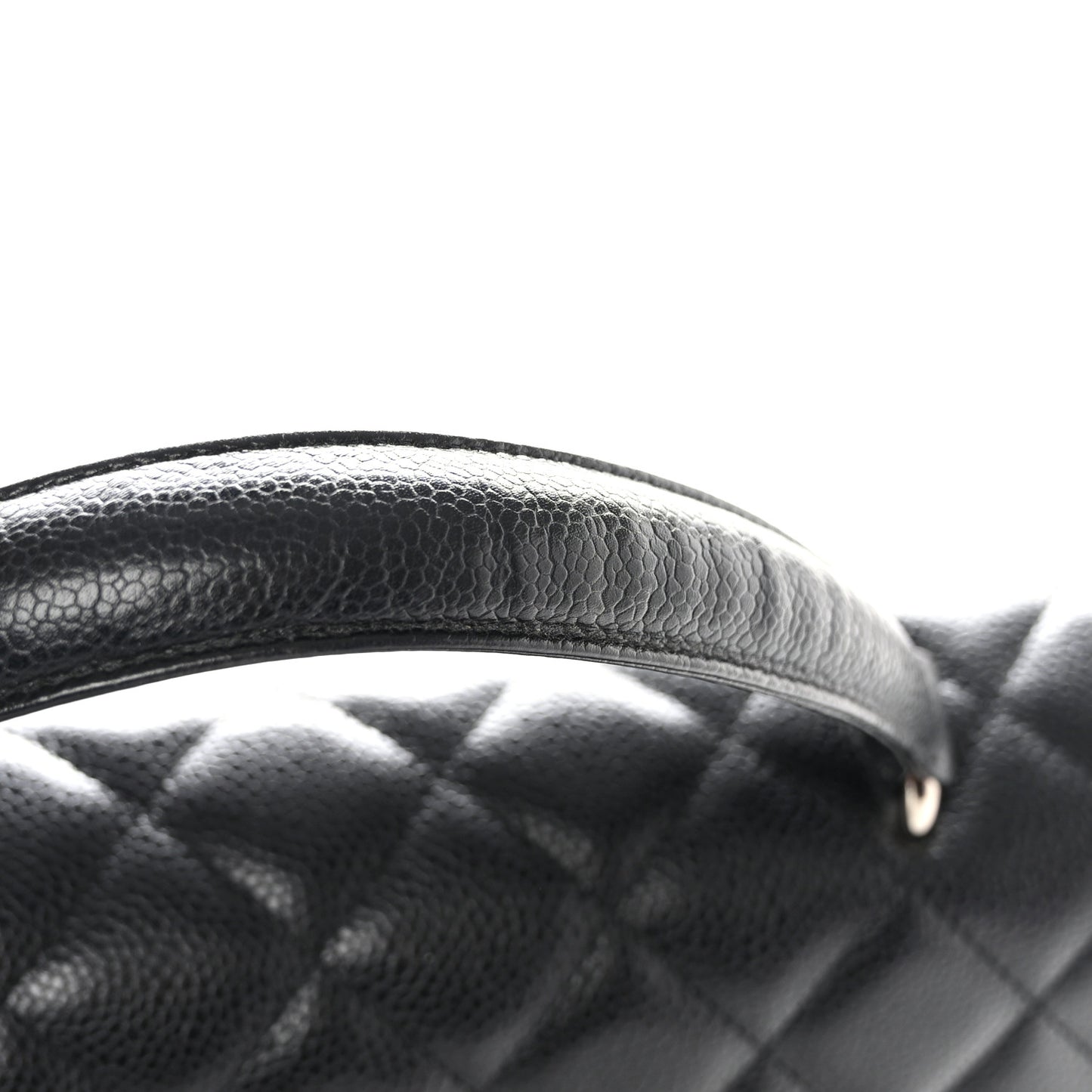 Caviar Quilted Jumbo Kelly Flap Bag Black