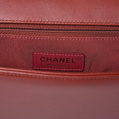 Chanel Lambskin Quilted New Medium Boy Flap Burgundy 6 of 10
