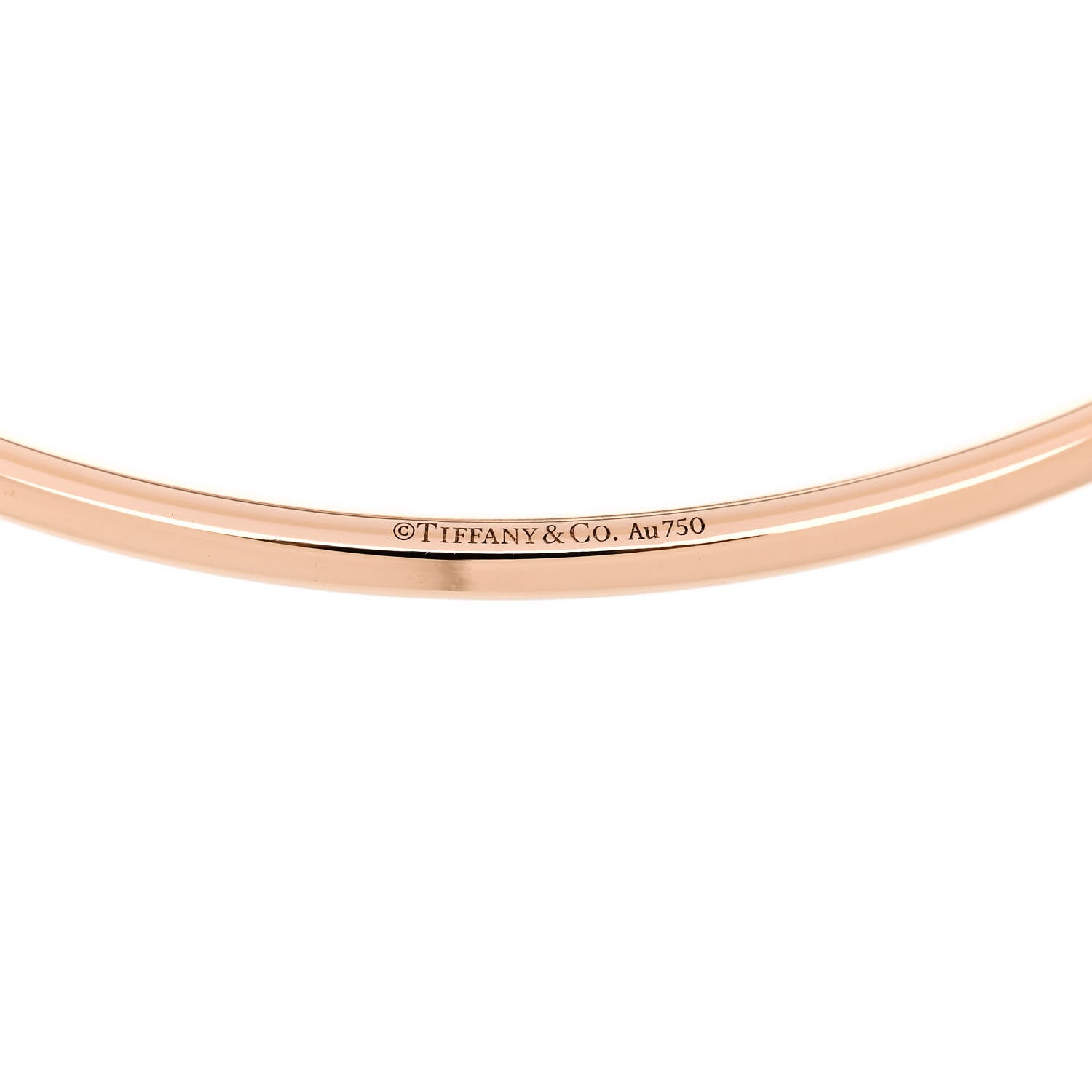 Tiffany 18K Rose Gold Gray Moonstone 8mm HardWear Ball Bypass Bracelet 3 of 4