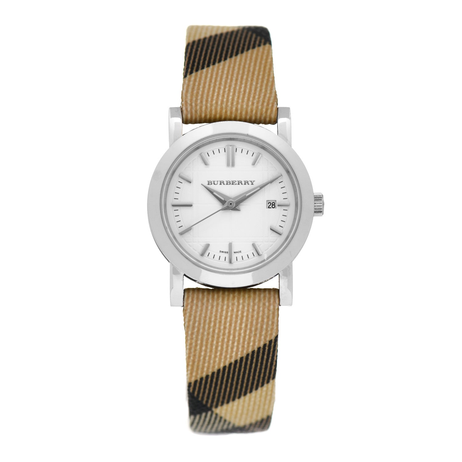 Burberry Stainless Steel Calfskin 28mm Heritage Nova Check Quartz Watch BU1387 1 of 5
