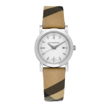 Burberry Stainless Steel Calfskin 28mm Heritage Nova Check Quartz Watch BU1387 1 of 5