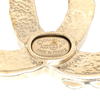 Chanel Crystal CC Earrings Gold 4 of 4